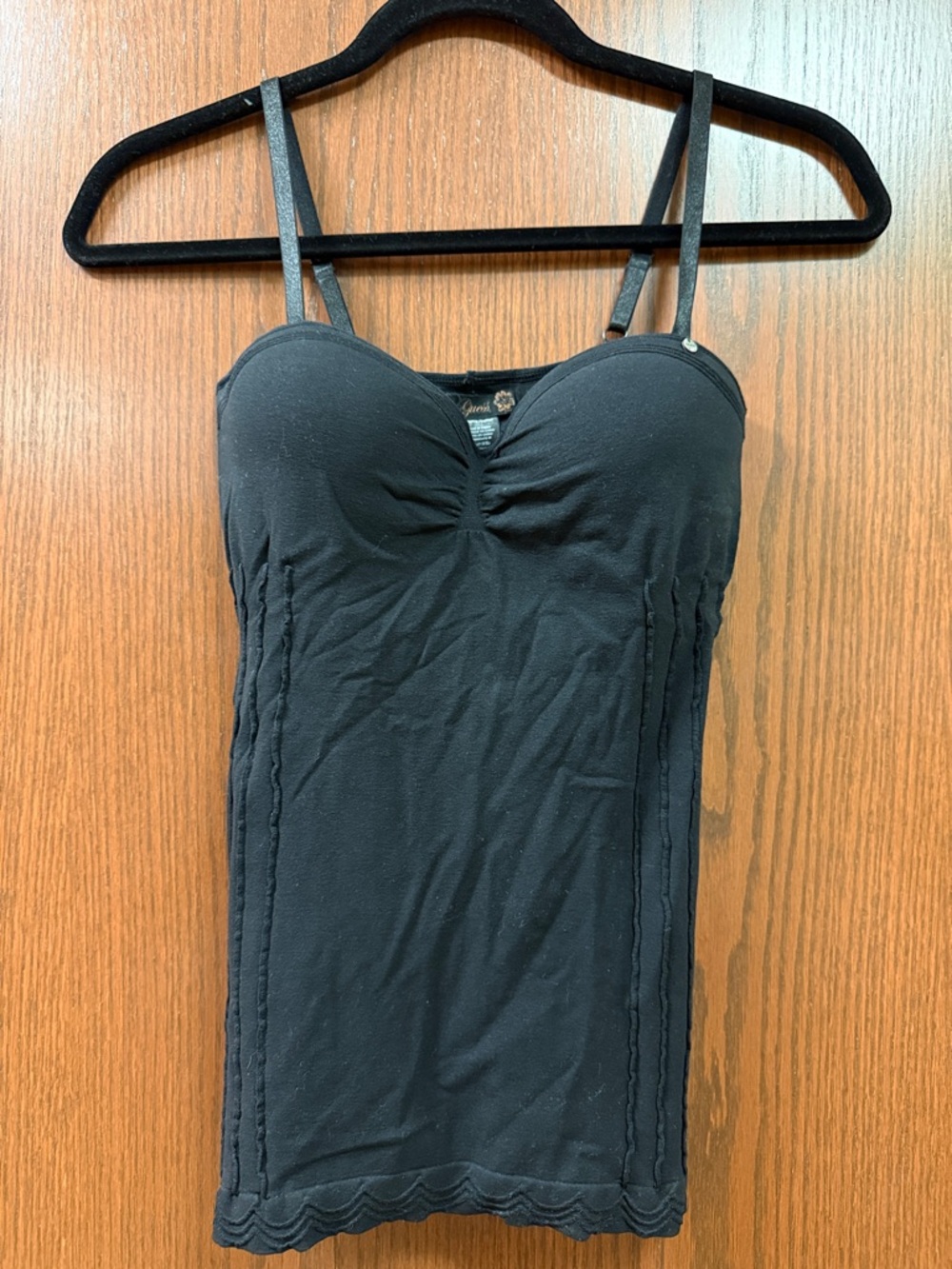Guess Black Tank Top with Spaghetti Straps